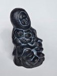 Inuit Soapstone Carving: Mother and Baby Figure