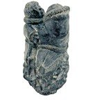 Wolf Inuit Soapstone Carving: Canoe Figures