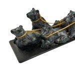 Hand-Carved Soapstone Wolf Sculpture - 13”