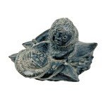 Wolf Inuit Soapstone Carving: Canoe Figures