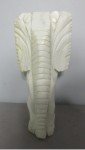 Signed 13" Inuit White Marble Elephant Sculpture