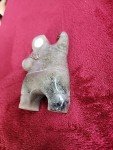 Inuit Soapstone Hunter Figurine by Levi Tetpon