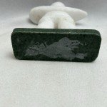 Hand-Carved Inuit Stone Man on Marble Base