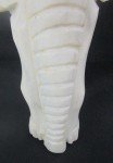 Signed 13" Inuit White Marble Elephant Sculpture