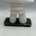 Hand-Carved Inuit Stone Man on Marble Base