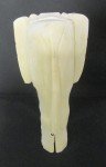 Signed 13" Inuit White Marble Elephant Sculpture