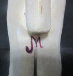 Signed 13" Inuit White Marble Elephant Sculpture