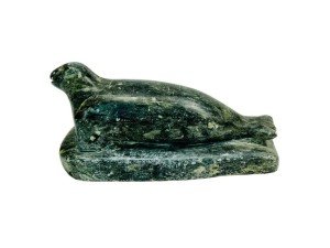 Hand Carved Soapstone Seal Sculpture - Inuit Art