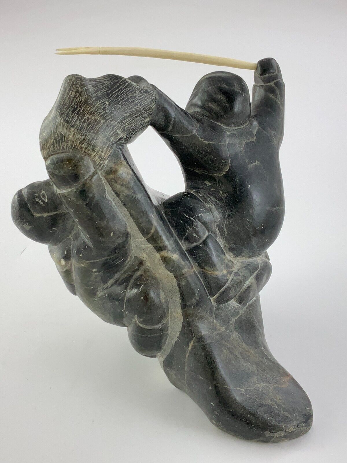 Soapstone Carving - Lucassie Amamatuak Junior 1978
