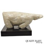 Inuit Polar Bear Abstract Marble Sculpture by Sheryl C. Benjamin