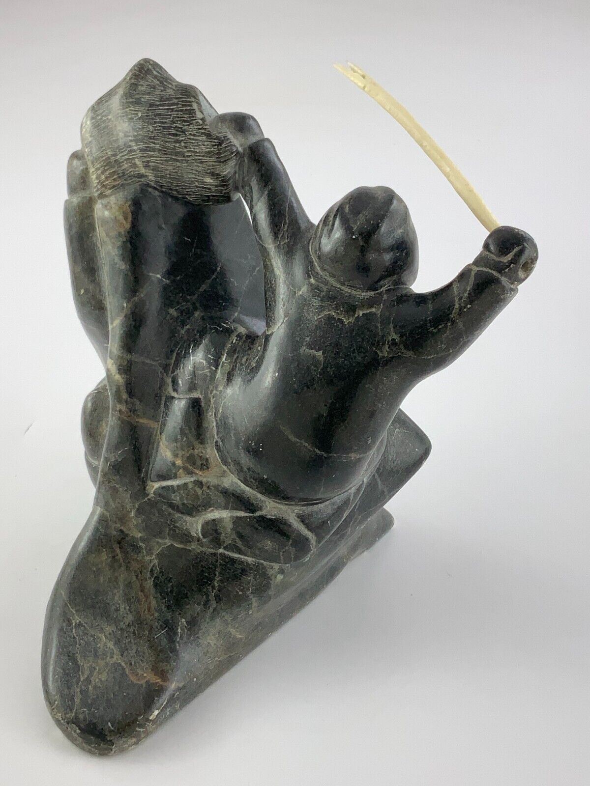 Soapstone Carving - Lucassie Amamatuak Junior 1978