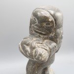 Large Vintage Inuit Soapstone Carving of Man