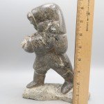 Large Vintage Inuit Soapstone Carving of Man