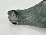 Hand Carved Inuit Green Granite Raven Figurine