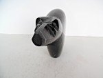 Inuit Black Stone Bear Carving Art