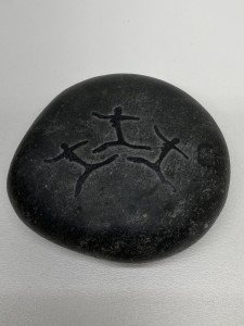 Inuit Stone Roundel: Hunters and Dancers Carving