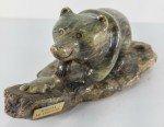Inuit Serpentine Stone Kodiak Bear Carving