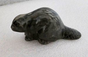 Signed 6" Inuit Carved Beaver by Thorn