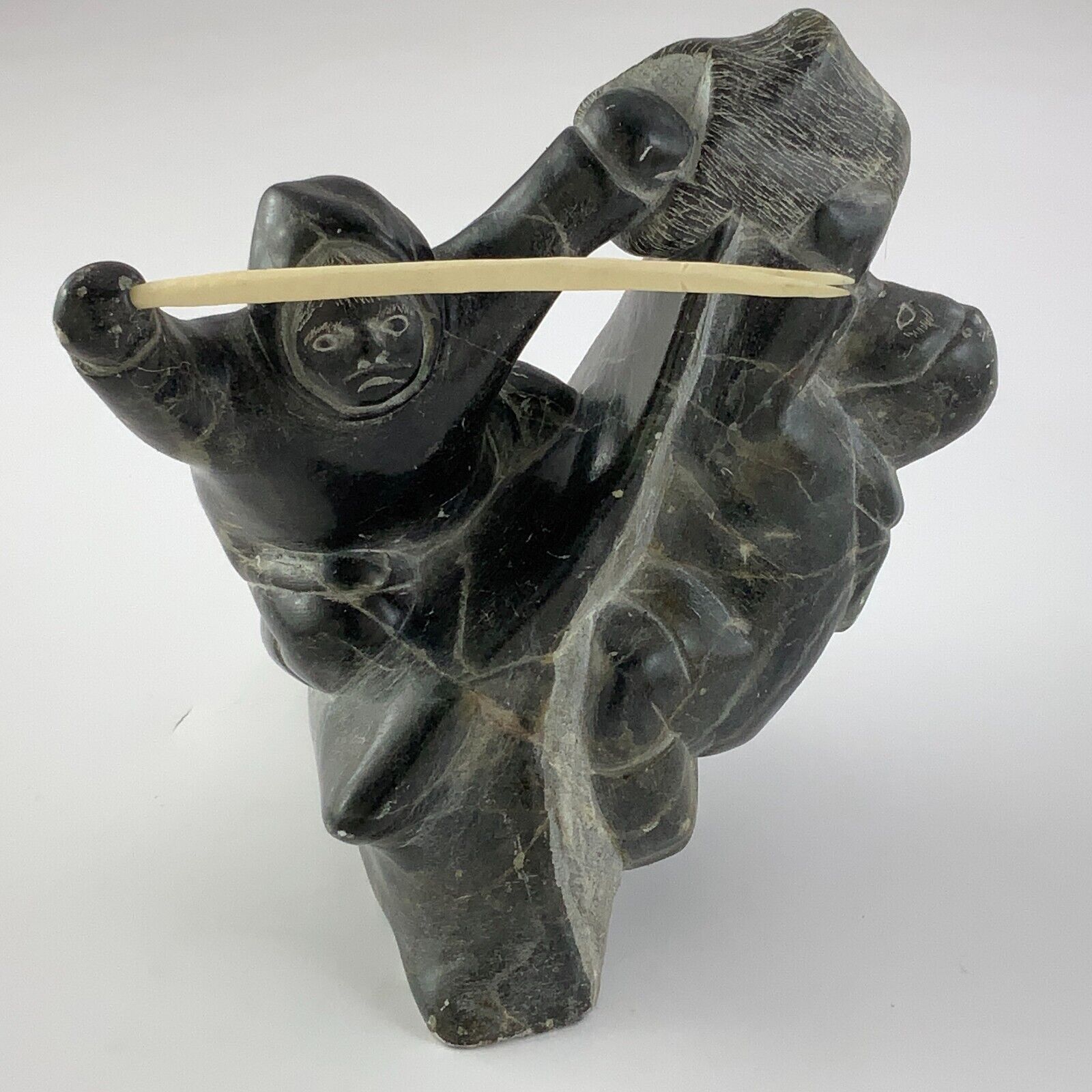 Soapstone Carving - Lucassie Amamatuak Junior 1978