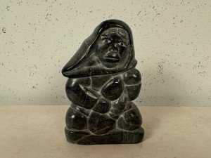 Inuit Soapstone Figure Carving by Berth
