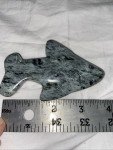Vintage Signed Soapstone Whale Inuit Carving 4”