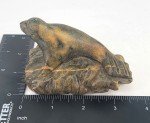 Alaskan Inuit Seal Soapstone Carving Sculpture