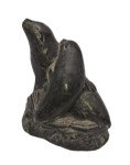 Handmade Inuit Soapstone Seals - Mom and Baby