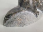 Inuit Otter Eating Fish Soapstone Carving 7.5