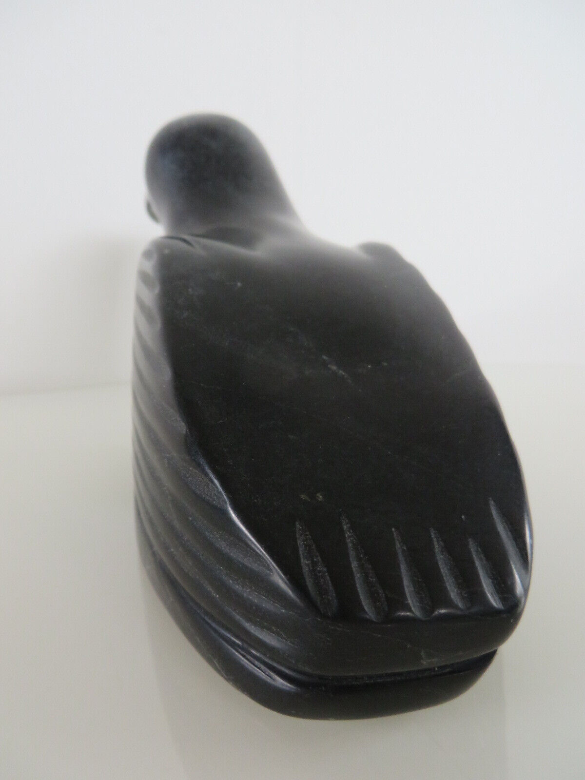 Dark Green Canadian Inuit Duck Statue