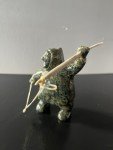 Rare Hand-Carved Soapstone Sculpture by Isa Oomayoualock