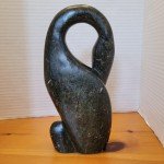 Hand Carved Soapstone Heron Bird Sculpture