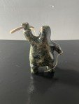 Rare Hand-Carved Soapstone Sculpture by Isa Oomayoualock