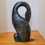 Hand Carved Soapstone Heron Bird Sculpture