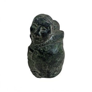 Inuit Stone Carving: Mother and Child Figurine
