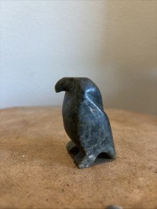 Inuit Eagle Soapstone Carving - Vintage Art Piece