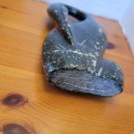Hand Carved Soapstone Heron Bird Sculpture