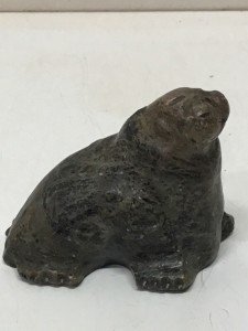 Inuit Soapstone Walrus Carving by Luke