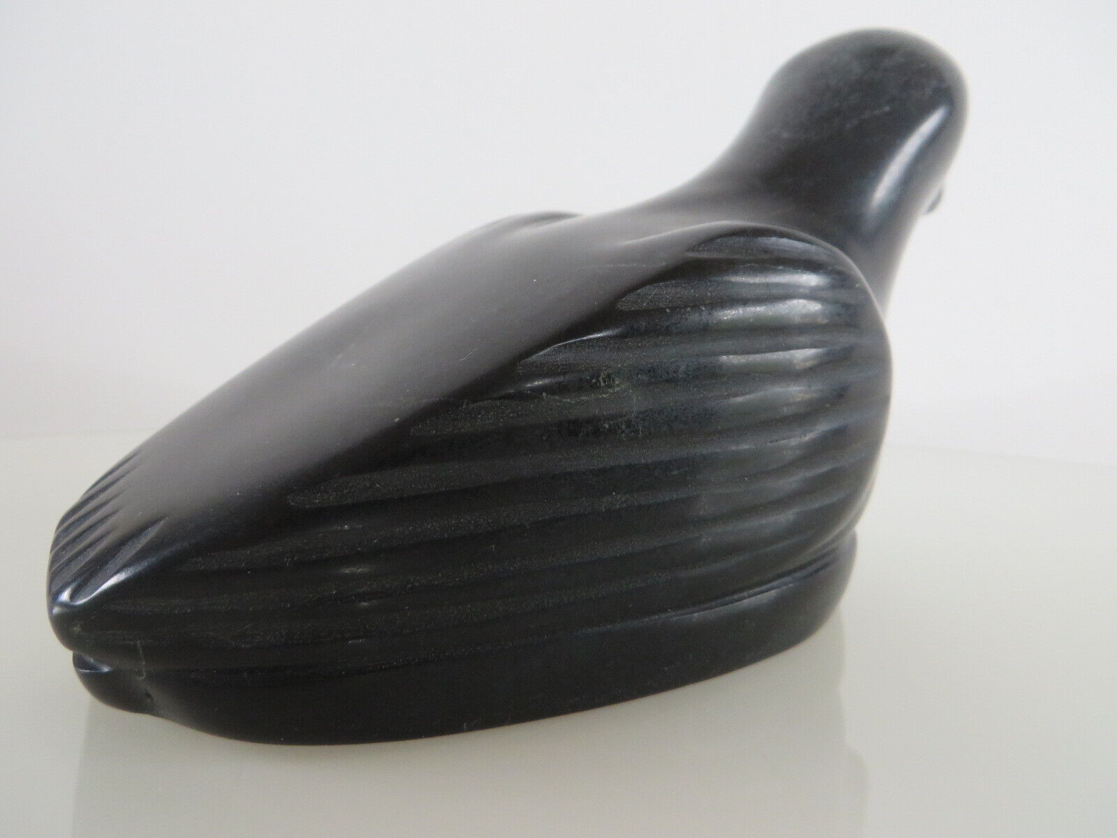 Dark Green Canadian Inuit Duck Statue
