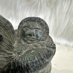 Inuit Stone Carving: Mother and Child Figurine
