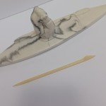 Inuit Carving: Kayak with Harpoon Design