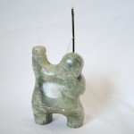 Inuit Soapstone Hunter Figurine by Levi Tetpon