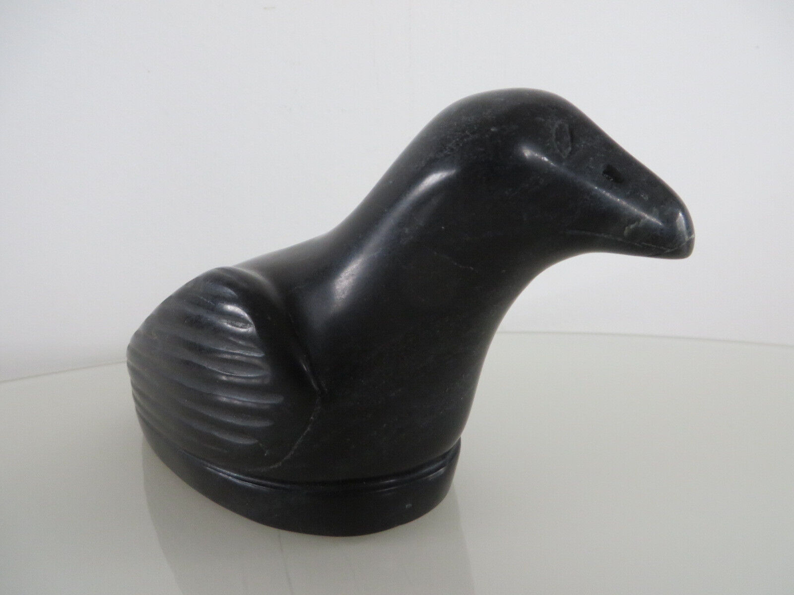 Dark Green Canadian Inuit Duck Statue