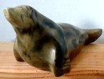 Hand-Carved Soapstone Seal and Walrus Sculpture