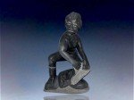 Inuit Stone Carving: Hunter Skinning Seal, Josephine Kakutuk