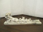 Inuit Carving: Man, Child, Sled, and Dogs