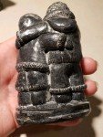 Handmade 1990s Inuit Soapstone Wolf Carving