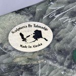 Signed Inuit Soapstone Whale Sculpture by Bob Talmadge