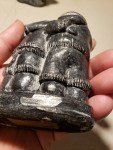 Handmade 1990s Inuit Soapstone Wolf Carving