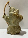 Signed Donny Pitsiulak Inuit Hunter Stone Carving