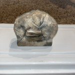 Inuit Soapstone Carving: Eskimo Hugging Bear